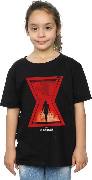 Produktbild Black Widow Movie Icon Silhouette TShirt Mädchen (116)