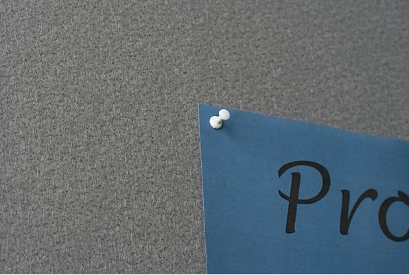 Actual product image eurokraft basic pin board, fabric covering, grey, WxH 1200 x 900 mm. (Bulletin board, 1200 x 900 mm)