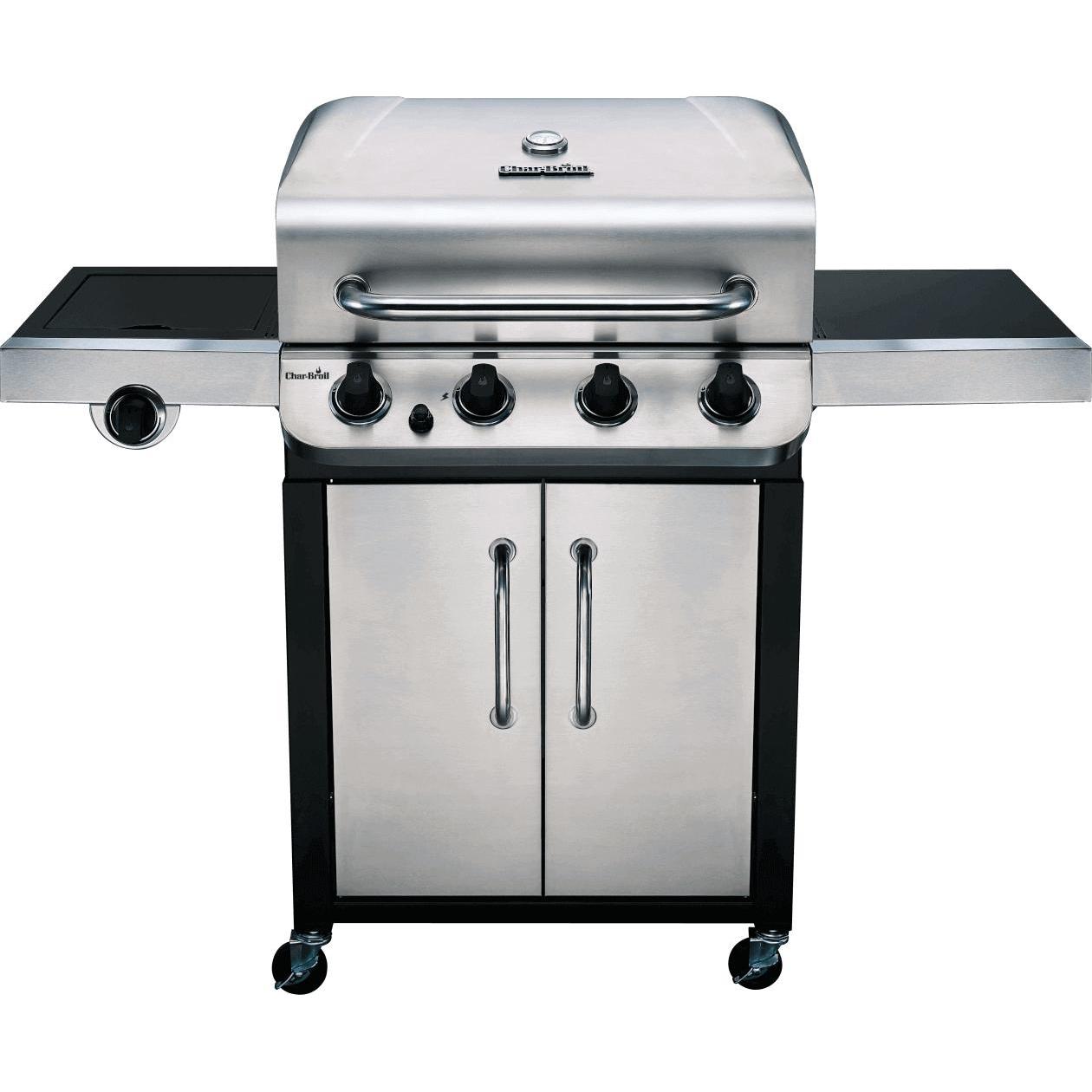 Char Broil, Gasgrill, Gasgrill Convective 440 S 4 Brenner+Seitenbrenner Edelstahl inkl. Ablage, Deckelthermome (13.50 kW...