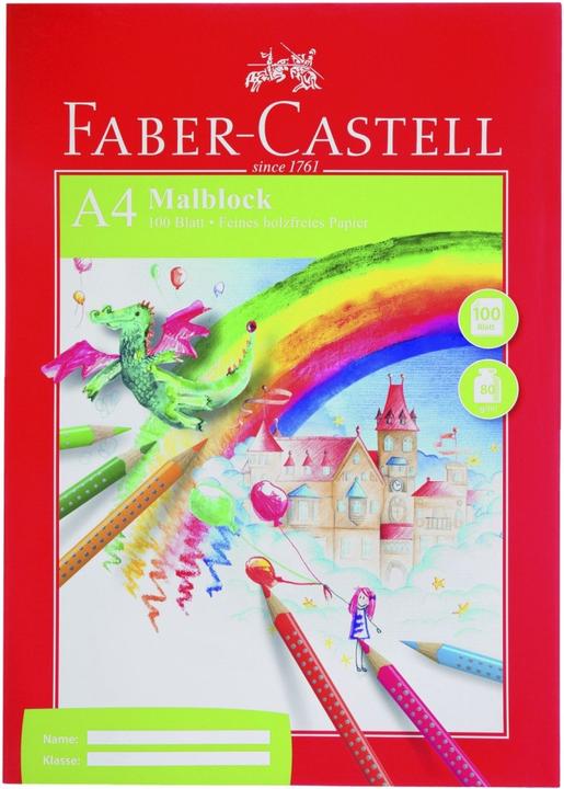 Image du produit Faber-Castell Bloc de coloriage (A4, Blanc, Couverture rigide)