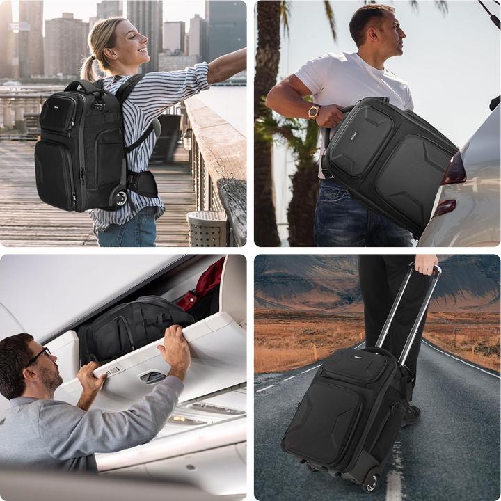 Actual product image Neewer 2-in-1 Pull Bar Rolling Camera Backpack (Photo backpack, 46.40 l)