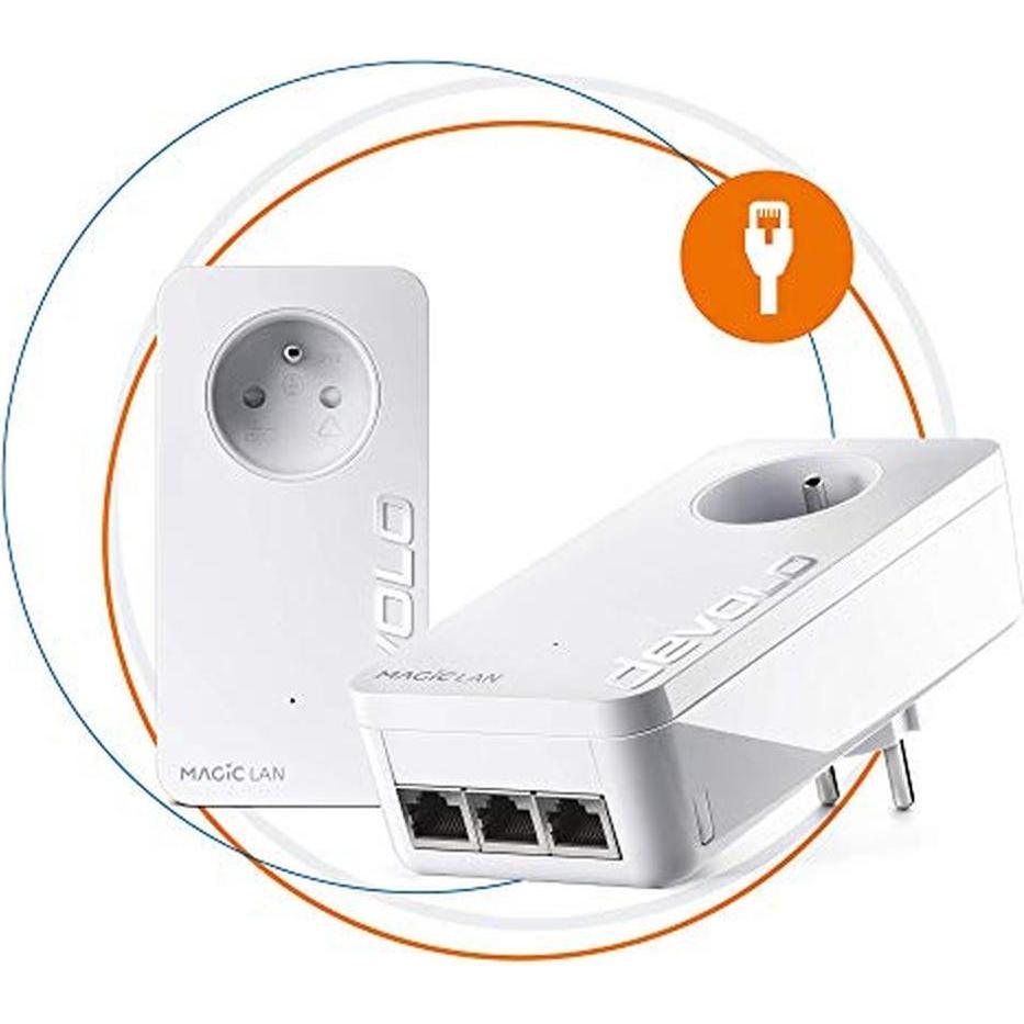 Devolo Magic 2 LAN triple Starter Kit (2400 Mbit/s), Powerline, Weiss
