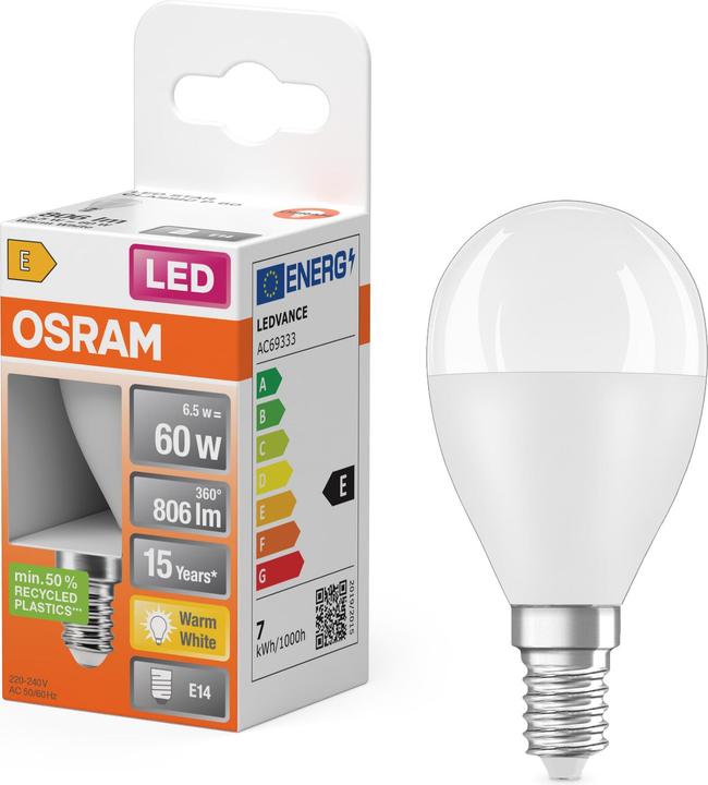 Produktbild Osram Led Star Classic P (E14, 60 W, 806 lm, 1 x, F)