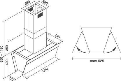 Immagine prodotto Falmec Farfalla Isola 90 N (Isola a baldacchino)