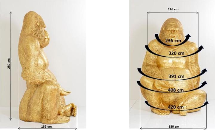 Actual product image Kare Design Deco Object Gorilla Jumbo 249cm