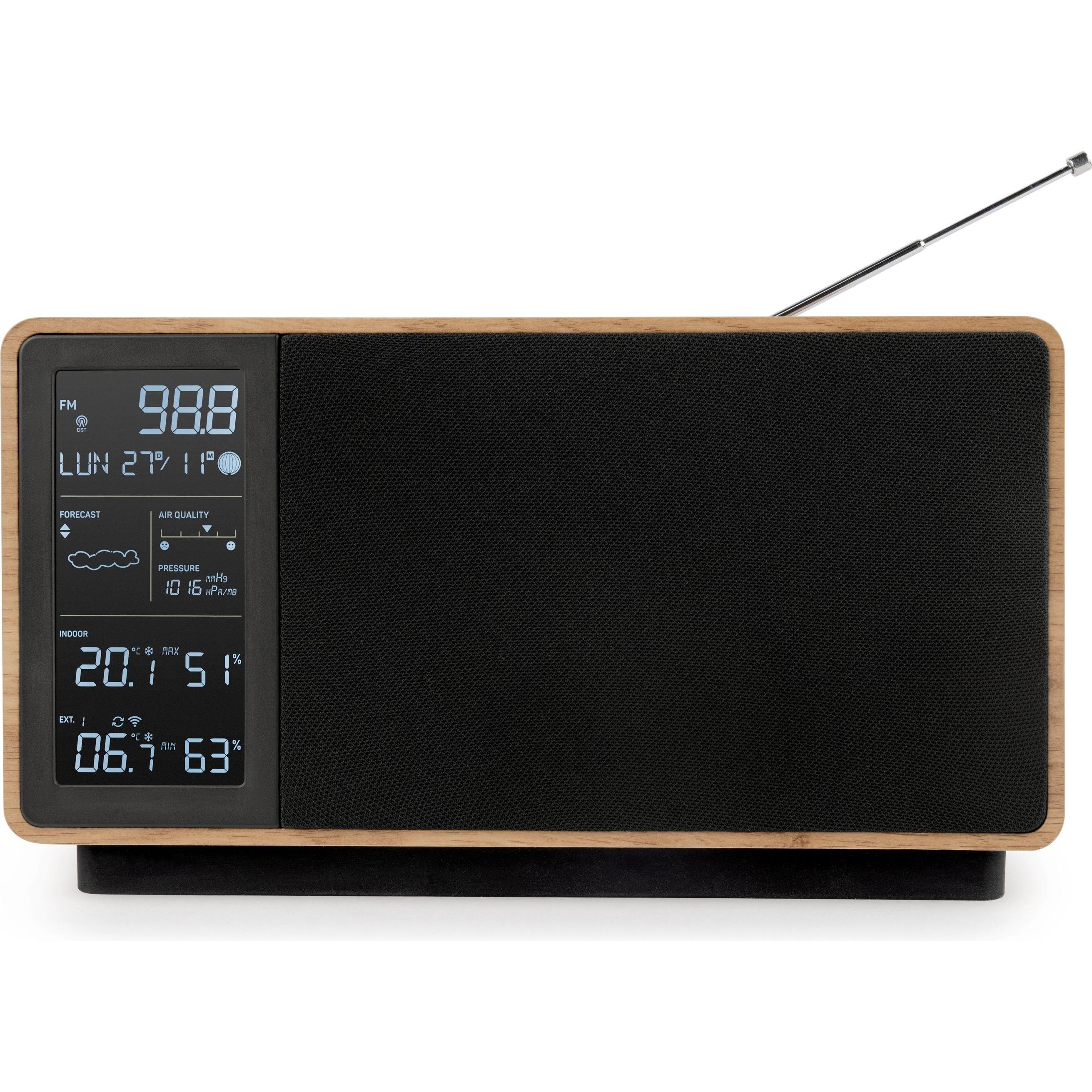 Thomson Speaker + Weather Station WS202 (FM, Bluetooth), Radio, Nero
