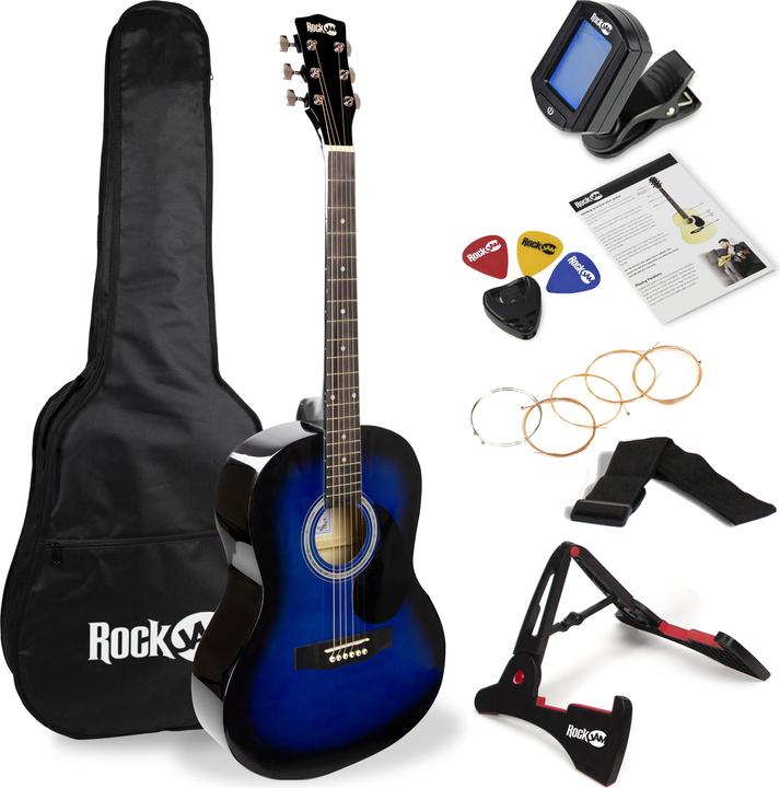 PDT RockJam W-101 Acoustic Guitar Blue (Electric guitar)