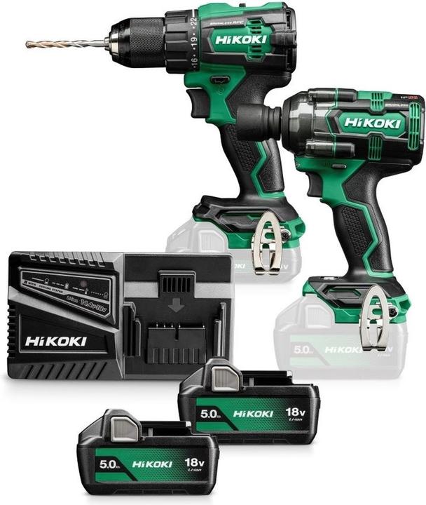 Productafbeelding Hitachi HIKOKI ZESTAW 18V KC18DE WMZ (DV18DE + WR18DH) 2x5.0Ah HITSYSTEM