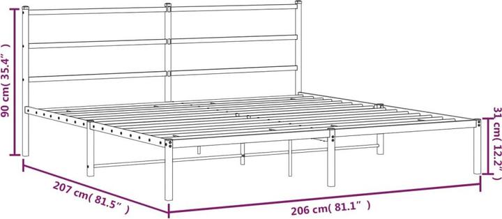 Image du produit vidaXL Bettgestell (200 x 200 cm)