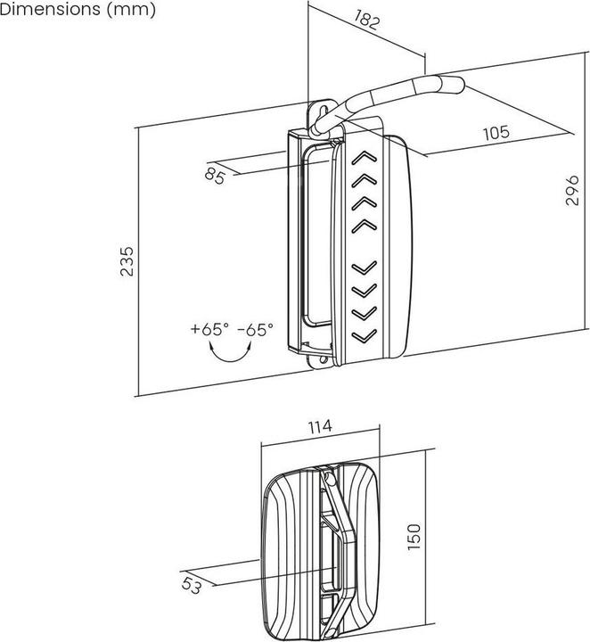 Produktbild myWall My Wall HR10L Fahrrad-Wandhalterung Schwarz