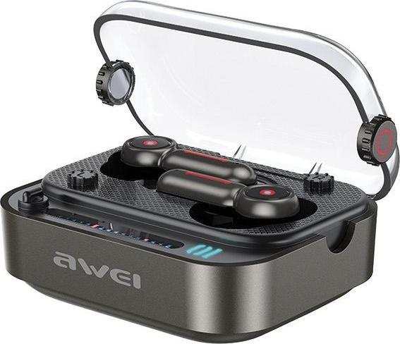 Actual product image Awei słuchawki Bluetooth 5.3 T58 ANC + stacja dokująca czarny/black (ANC, 7 h, Docking, Wireless)