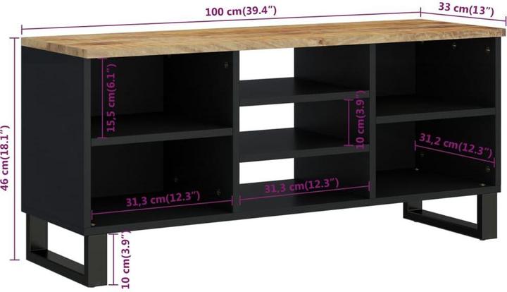 Produktbild vidaXL TV-Schrank (100 x 33 x 46 cm)