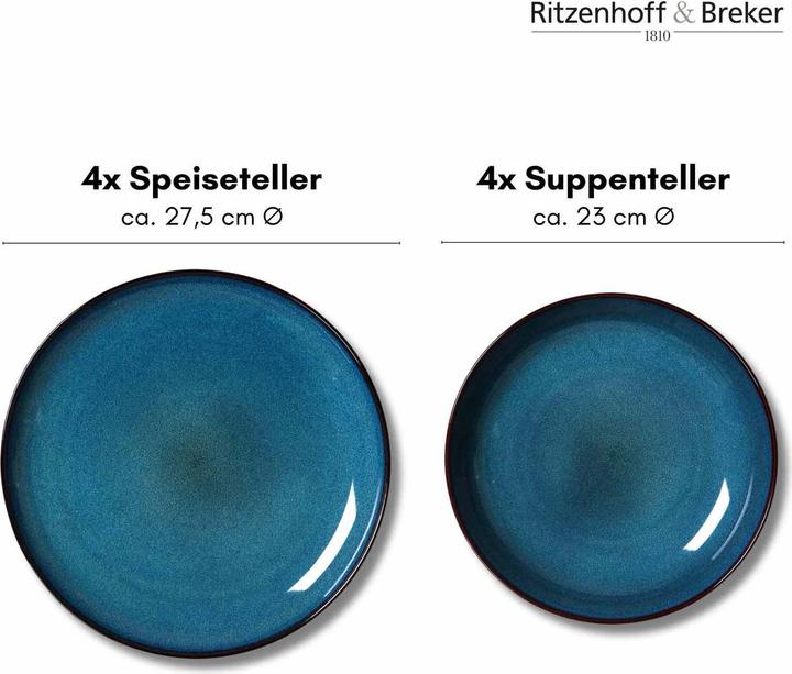 Actual product image Ritzenhoff & Breker Speiseservice 8tlg. blau (8 pcs.)