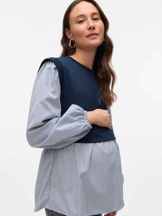 Actual product image Mamalicious Regular fit Round neck Wide sleeves Top blouse (M)