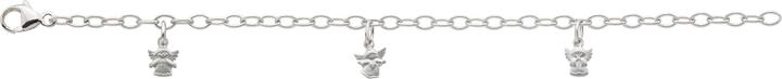 Immagine prodotto Bijou Classic Charmbracelet rhodiniert mit eingehängten Schutzengeln 16 cm (16 cm, Argento)