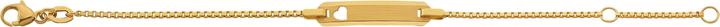Produktbild Caroussel ID-Bracelet Venezianer mit ausgestanztem Herz und diamantiertem Rand 14 cm (14 cm, Gold)
