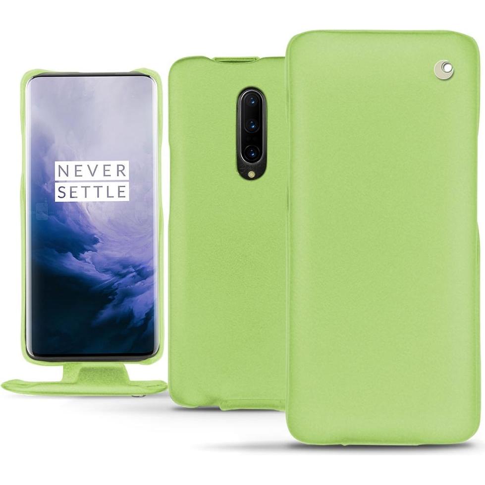 Noreve Lederschutzhülle vertikal (OnePlus 7 Pro), Smartphone Hülle, Grün