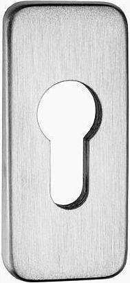 Actual product image Universal Textiles Stainless steel framed door sliding rosette square, PZ, 6mm (Sliding door handle)