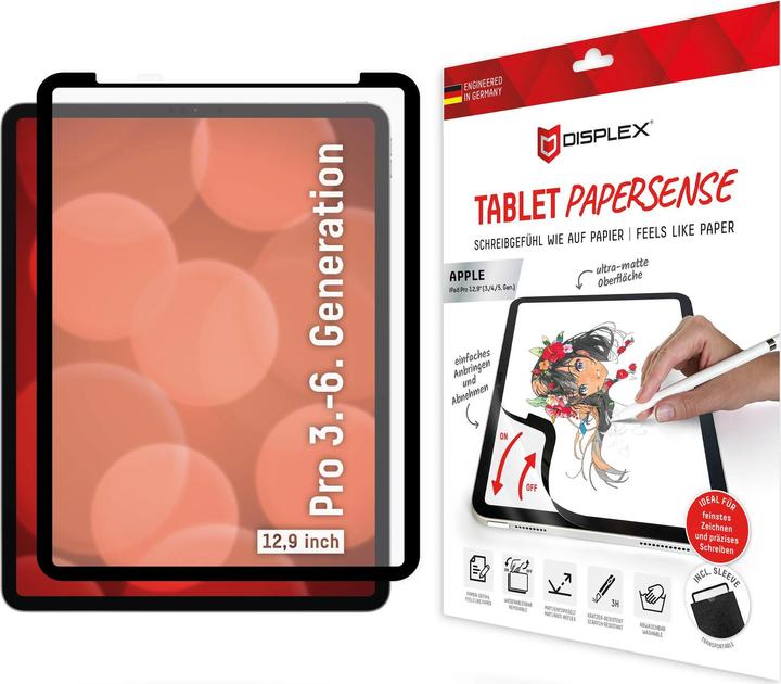 Produktbild Displex Tablet Papersense, iPad Paper Feeling Schutzfolie (1 Stk., iPad Pro 12.9 2022 (6. Gen))