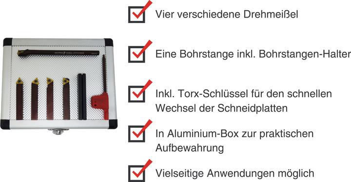 Actual product image Paulimot Turning chisel set with inserts, 6 mm, incl. drill rod Ø 6 mm