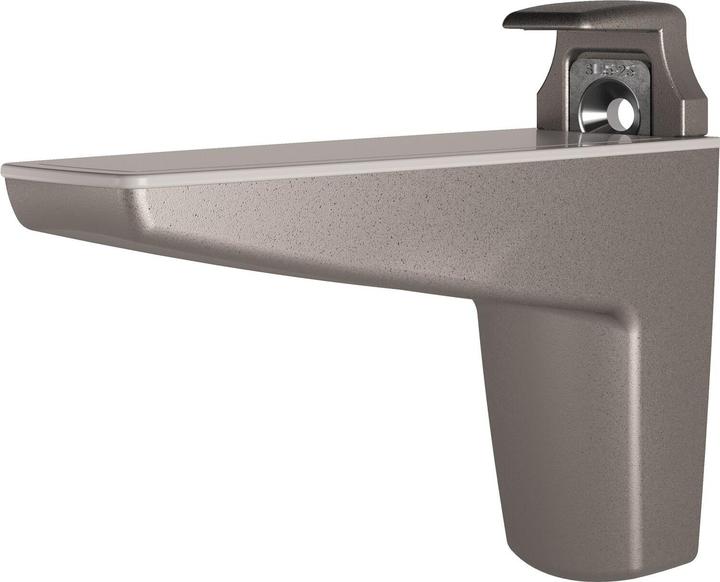 Italiana Ferramenta Shelf clamp support Moon shelf support glass/wood/plastic 15-50mm silver metallic