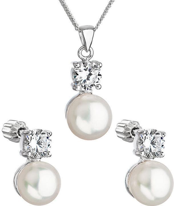 Image du produit Evolution Group Pearl Set with Zircons Pavon 29002.1 AAA White