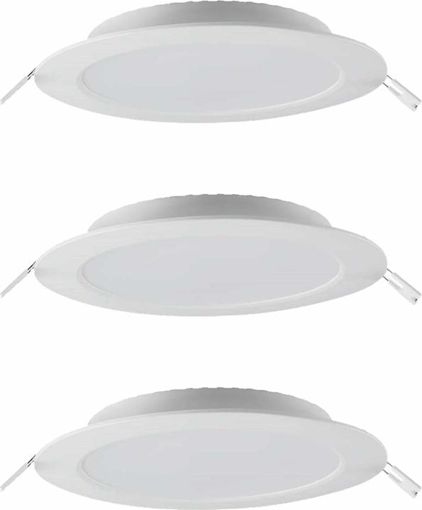 Produktbild V-TAC LED-Einbauleuchte VT-61018, EEK: F, 18 W, 1850 lm, 3000 K, 220,8 mm, 3 Stück (1850 lm)