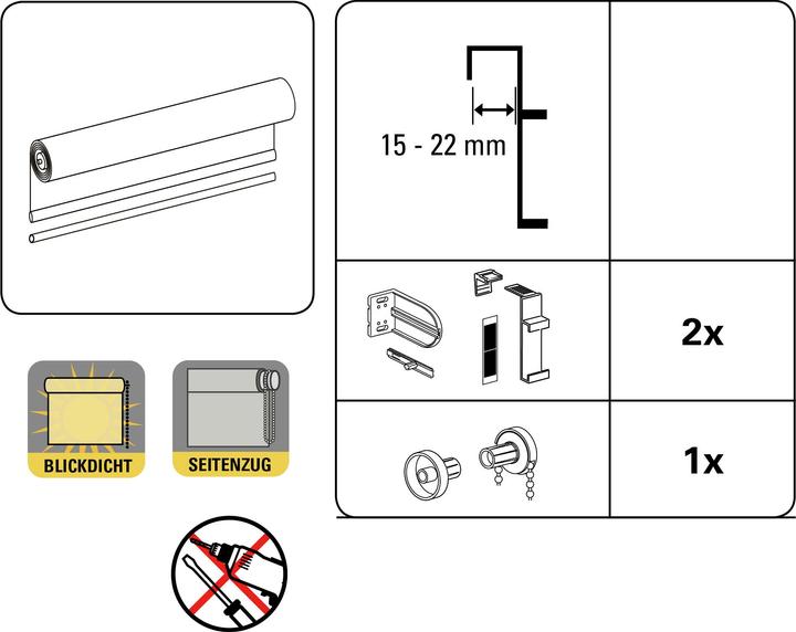 Immagine prodotto Gardinia Mini tenda a rullo ornamentale (75 x 175 cm)