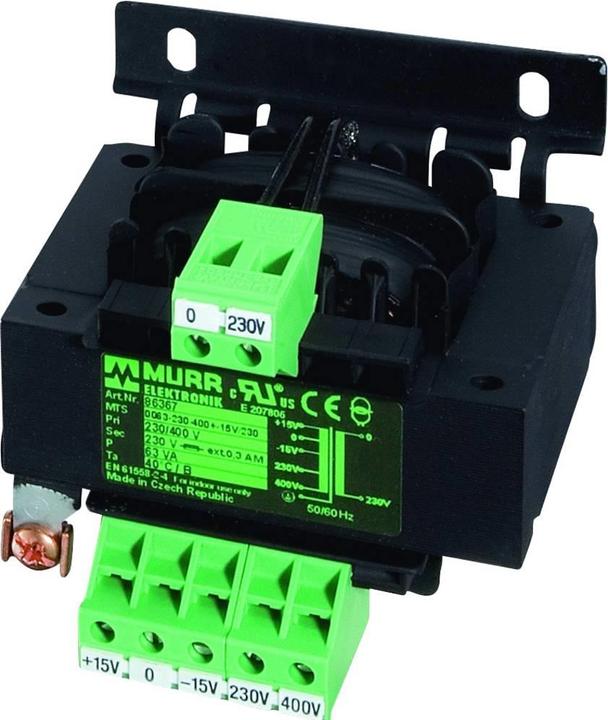 Murr Elektronik MTS Einphasen Steuer- und Trenntransformator P: 160VA IN: 230/400VAC +/- 15VAC OUT: 230VAC Für
