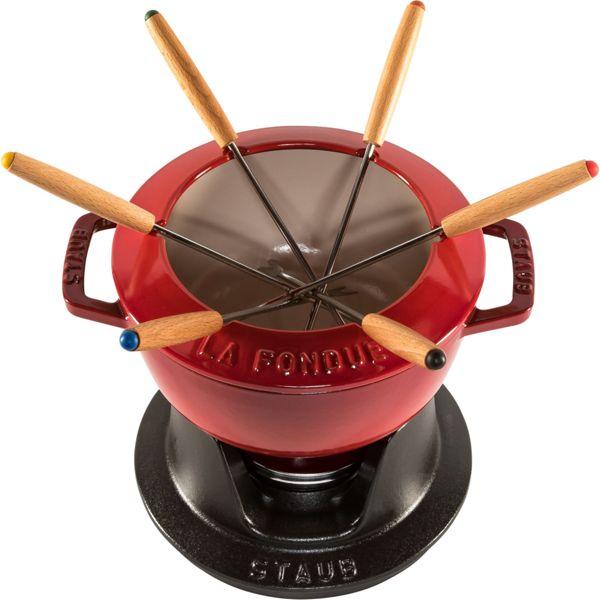 Produktbild Staub Fondue Set kirschrot (Fondue Bourguignonne, Käsefondue)
