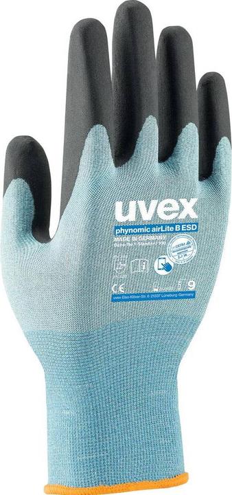 Actual product image Uvex Safety Mechanic glove Phynomic AirLite B ESD, Blue (12)