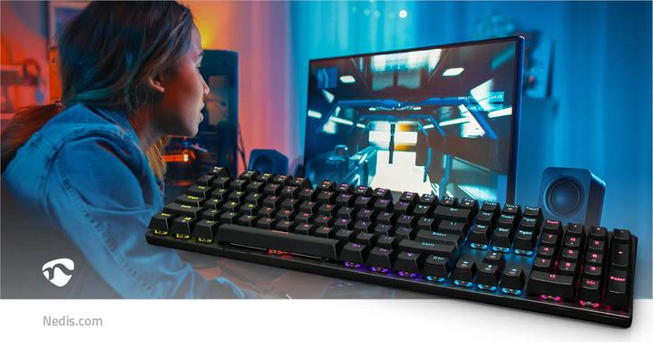 Produktbild Nedis Wired Gaming Keyboard USB Type-A Mechanische Tasten LED QWERTY US-Layout Stromversorgung über (Eng. Int., Kabelgebunden)