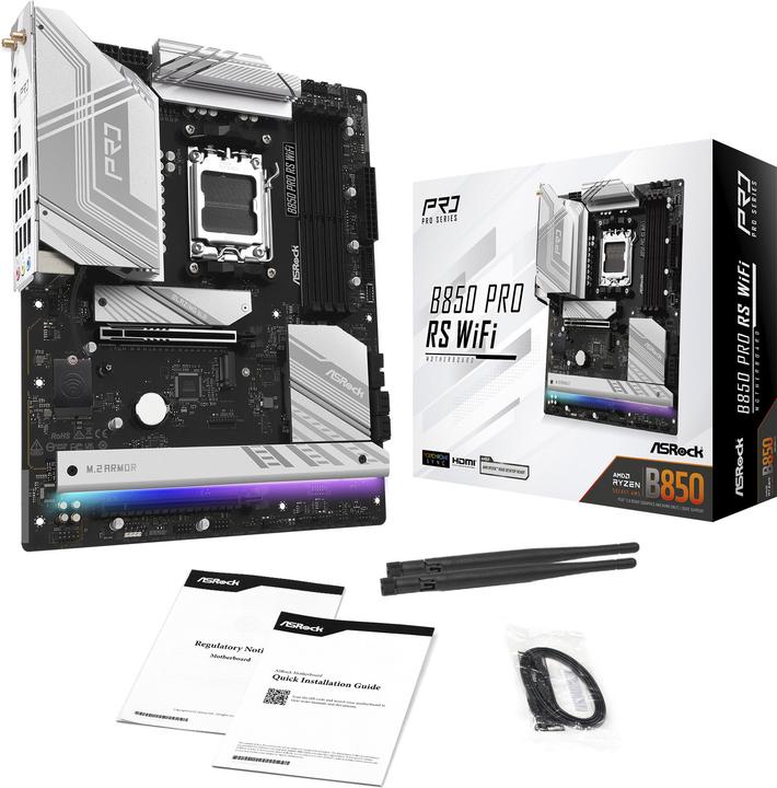 Actual product image AsRock B850 Pro RS WiFi (AM5, AMD B850, ATX)