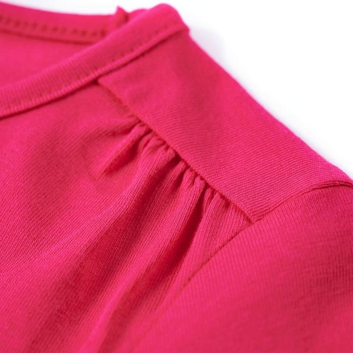 Produktbild vidaXL Kinder-Langarmshirt Knallrosa 128,Material: 95 % Baumwolle (128)