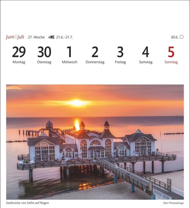 Produktbild Ostseeküste Sehnsuchtskalender 2026 - Wochenkalender mit 53 Postkarten