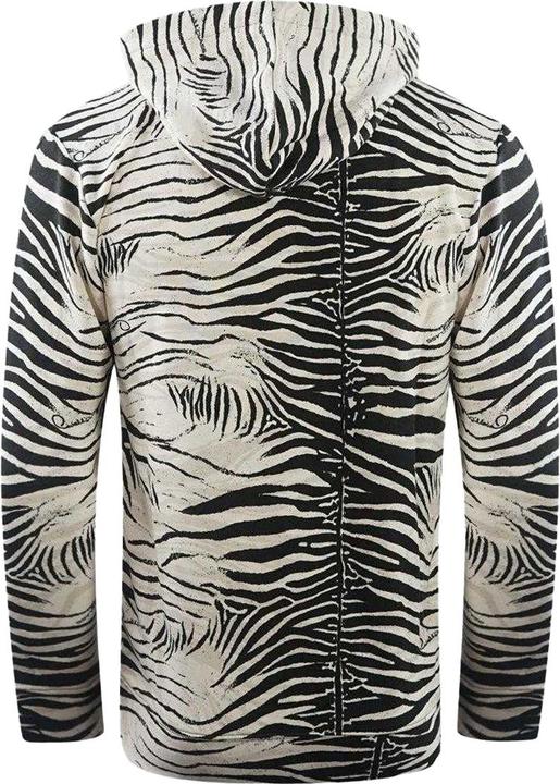 Actual product image Cavalli Class Mens Zebra Print Full Zip Hoodie (L)