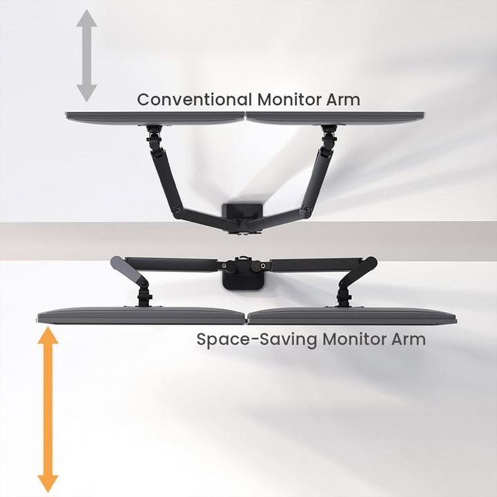 Produktbild Value LCD-Doppelarm, Tischmontage, Platzsparend, Springfeder, 6 Gelenke (Tisch, 32", 18 kg)