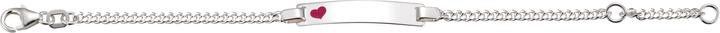 Immagine prodotto Caroussel ID-Bracelet Panzer mit rosa Herz 14 cm (14 cm, Argento)