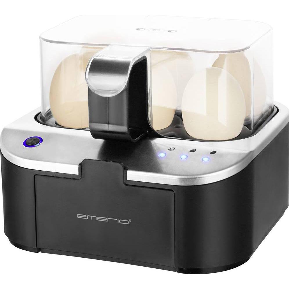 Emerio EB-123177.12, Eierkocher, Schwarz, Silber