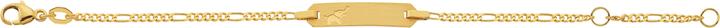 Immagine prodotto Caroussel ID-Bracelet Figaro mit Elefant 14 cm (14 cm, Oro)