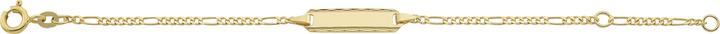 Immagine prodotto Caroussel ID-Bracelet Figaro, Schild mit diamantiertem Rand 14 cm (14 cm, Oro)