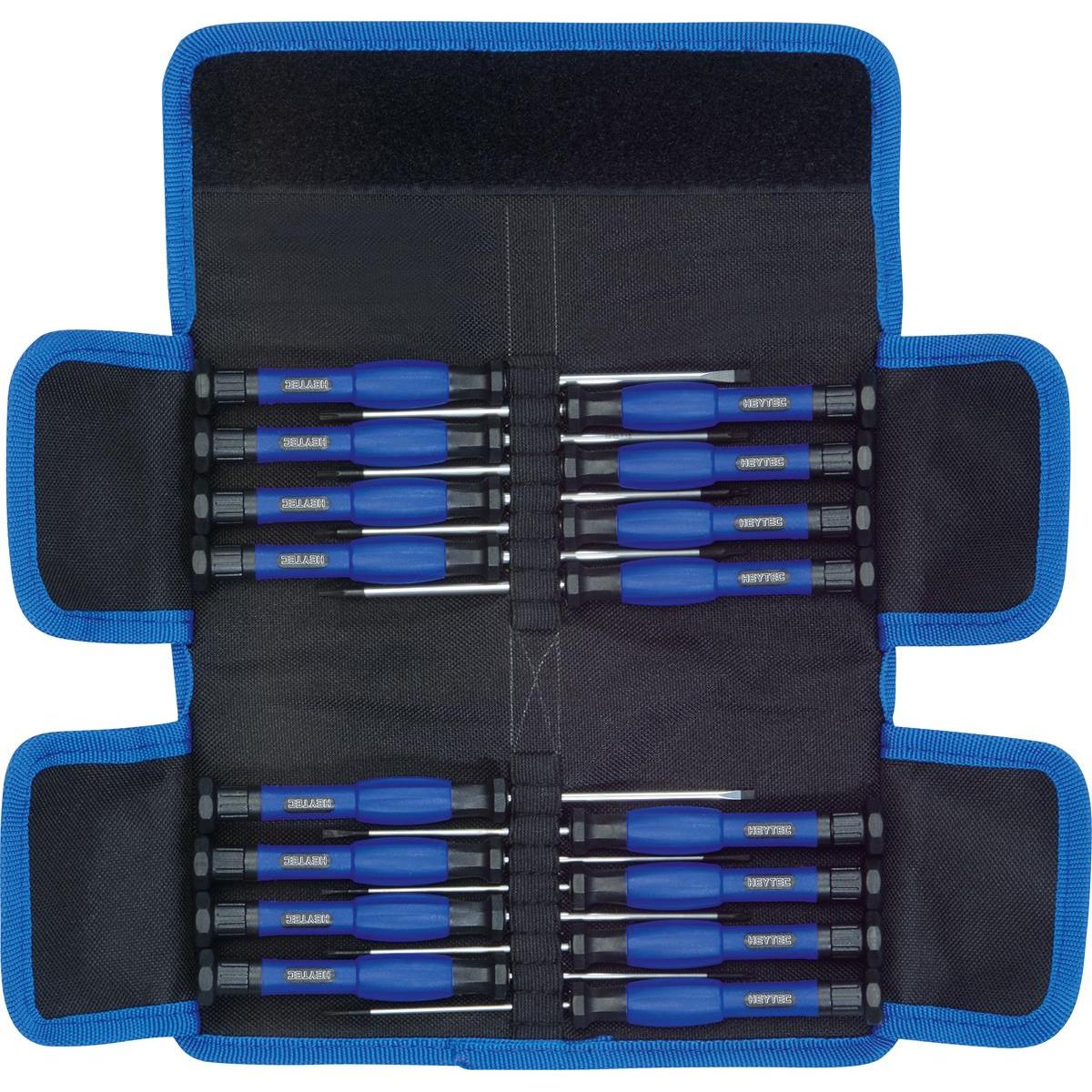 HEYTEC, Schraubenzieher, Feinmechaniker- Schraubendrehersatz, 16-tlg.