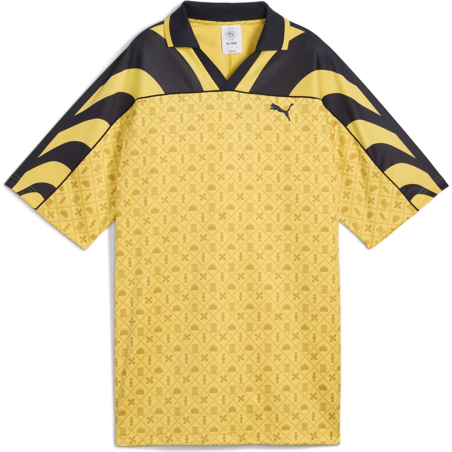 Puma, Herren, Sportshirt, ROAD TO UNITY Relaxed AOP Football Jersey (L), Gelb, L