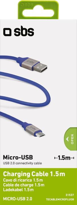 Actual product image SBS Charging cable with USB 2.0 and micro USB outputs (1.50 m, USB 2.0)