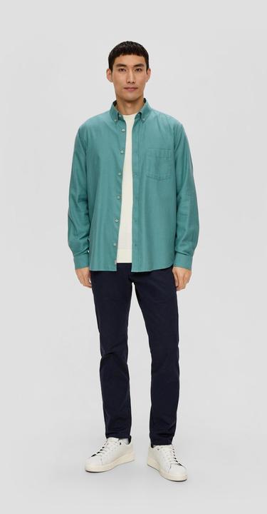 Produktbild s.Oliver Strickpullover Strickpullover mit Waffelpiqué-Muster (XXL)