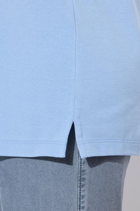 Immagine prodotto Ulla Popken Maglia polo in piqué con abbottonatura con nastro di velluto e mezze maniche (68)