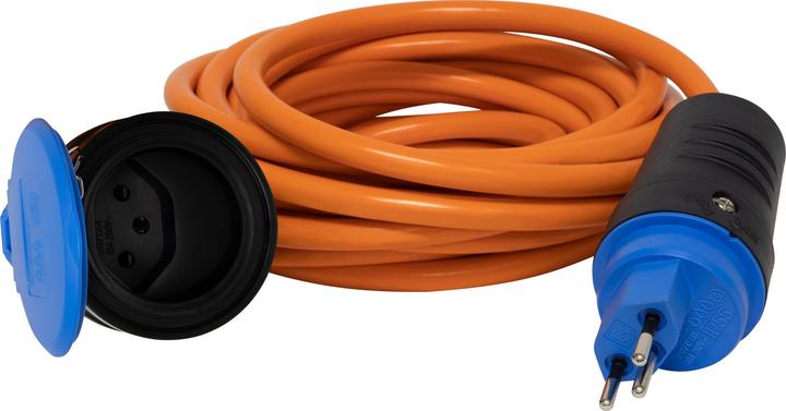 Actual product image Brennenstuhl Quality construction site cable 3-pole, 5m AT-N07V3V3-F 3G1,5, coupling T13/10A (IP55), plug T12/10 (5 m, Type 13)