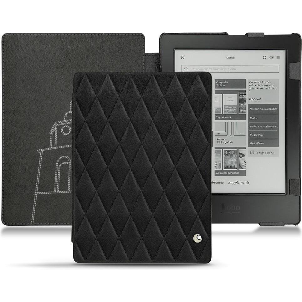 Noreve Lederschutzhülle horizontal (Aura H2O), Tablet Hülle, Schwarz