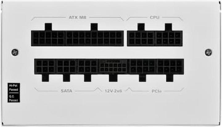 Immagine prodotto Sharkoon Rebel P20 850 White (bianco, 1x connettore 12 pin ad alta potenza, 4x PCIe, gestione dei cavi, 850 (850 W)