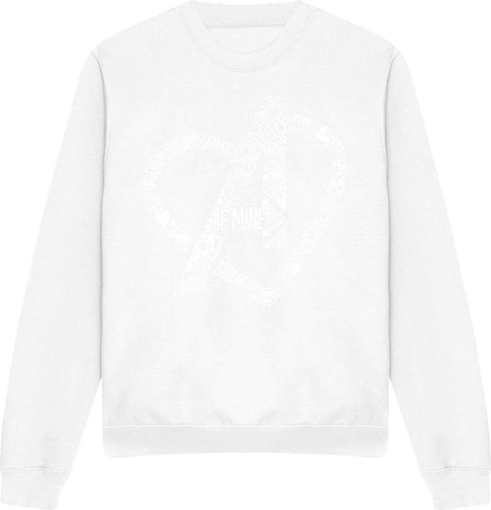Actual product image Hasbro Unisex Adult Be Mine Heart Sweatshirt (XL)